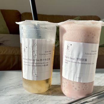 Dots Boba - Winter Melon Tea (with crystal boba), and Taro Sago - Bubble Tea Near Me - San Francisco, California Dots Boba - Winter Melon Tea (with crystal boba), and Taro Sago - Bubble Tea Near Me - San Francisco, California