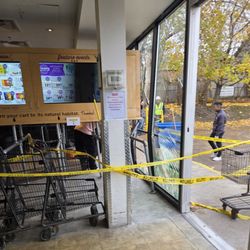 Driver ran into the storefront...