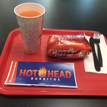 Hot Head Burritos - a hot head burrito and a drink - Mexican Near Me - Northampton, Massachusetts