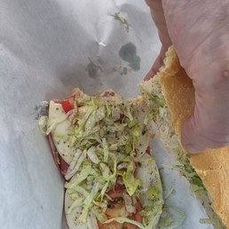 Half of a 12 inch Italian sub Half of a 12 inch Italian sub