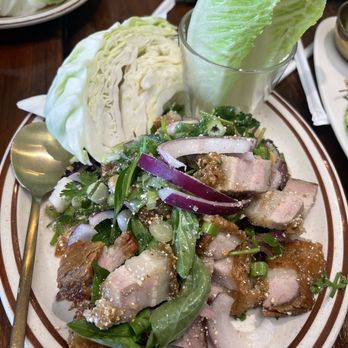 Golden Spoon - Crispy Pork Belly Salad - Thai Near Me - Manteca, California