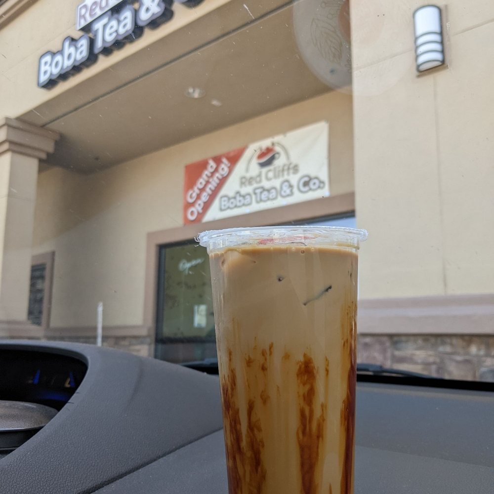 Red Cliffs Boba Tea & Coffee - Brown Sugar Milk Tea...yummy! - Bubble Tea Near Me - St. George, Utah