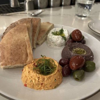 Chickadee - Hummus and seasoned olives - New American Near Me - Boston, Massachusetts