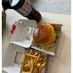 Buffalo Wild Wings GO - Burger and fries