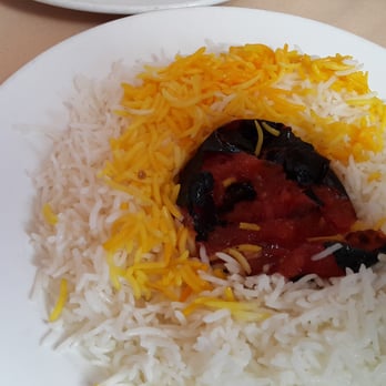 Yas Restaurant - My rosted tomato in between my rice plate - Persian/Iranian Near Me - San Jose, California Yas Restaurant - My rosted tomato in between my rice plate - Persian/Iranian Near Me - San Jose, California