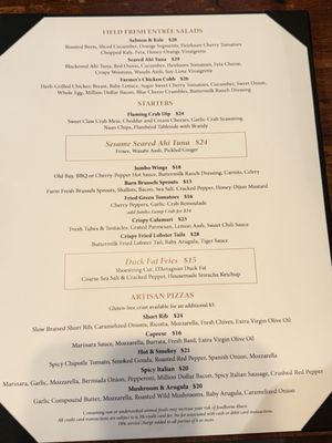 Menu photo 4 Blackwall Barn & Lodge Gambrills, MD