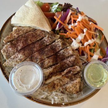 Crest Cafe - Garlic Chicken Bowl - Mediterranean Near Me - Elk Grove, California