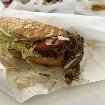Pop's Poboys - HALF Classic Debris Roast Beef - Burgers Near Me - Lafayette, Louisiana
