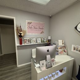 front desk, skincare facial packages offered