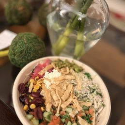 My "Build Your Own" bowl with harissa chicken & roasted white sweet potatoes and the works My "Build Your Own" bowl with harissa chicken & roasted white sweet potatoes and the works