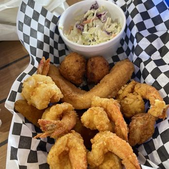 The Salty Donkey - Daily lunch special - Shrimp & catfish basket - Bars Near Me - Panacea, Florida