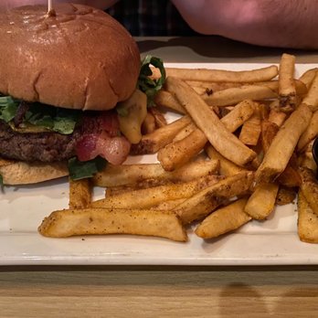 Shakers Bar & Grill - Burger Truffle Gouda and Bacon Burger - Seafood Near Me - Wixom, Michigan Shakers Bar & Grill - Burger Truffle Gouda and Bacon Burger - Seafood Near Me - Wixom, Michigan