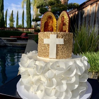 Layered Cakes + Bakes - Custom baptism cake & completely edible! So happy with how it came out - Custom Cakes Near Me Layered Cakes + Bakes - Custom baptism cake & completely edible! So happy with how it came out - Custom Cakes Near Me