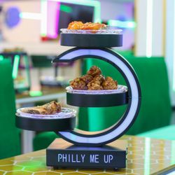 Philly Me Up - Wing and Egg Roll Tower