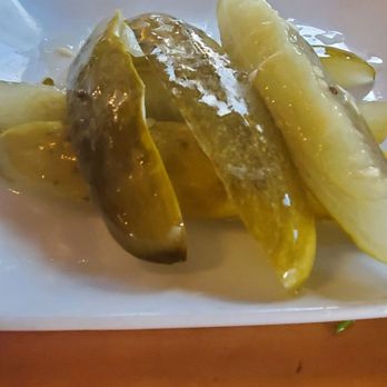 Murphy's Mountain Grill - Their housemade pickels...not sure I would order again...they're pretty common dill pickels - American Near Me - Evergreen, Colorado