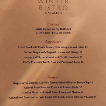 Natalie's - Wine Menu - Bars Near Me - Camden, Maine Natalie's - Wine Menu - Bars Near Me - Camden, Maine