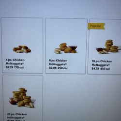 McDonald's - Menu