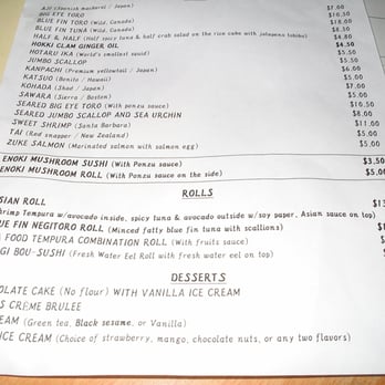 Kushiyu - Special Menu - Sushi Bars Near Me - Tarzana, California