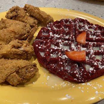 Breakfast Brothers - Chicken & Red Velvet Waffle - Breakfast & Brunch Near Me - Arlington, Texas Breakfast Brothers - Chicken & Red Velvet Waffle - Breakfast & Brunch Near Me - Arlington, Texas