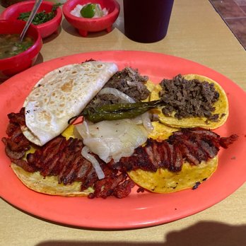 Tacos Del Julio - Airline - Thursday special four tacos, quesadilla, and beans. Onions and Chile. - Mexican Near Me - Houston, Texas