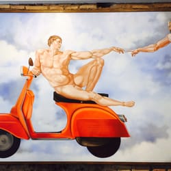 Bici & Baci - Inside lobby art