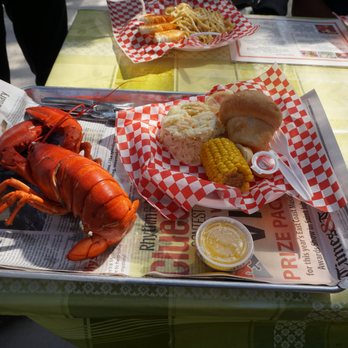Alma Lobster Shop - Lobster dinner and Scallop pasta in the back. - Seafood Markets Near Me - Alma, New Brunswick