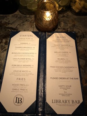 Menu photo 6 Library Bar Los Angeles, CA