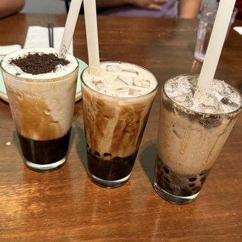 Fooki - Lava latte, brown sugar milk with cheese foam, Oreo milk tea - Bubble Tea Near Me - Aiea, Hawaii