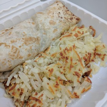 Gangnam Cafe - Burrito with a side of hash brown, thought it was supposed to come IN the burrito - American Near Me - Concord, California