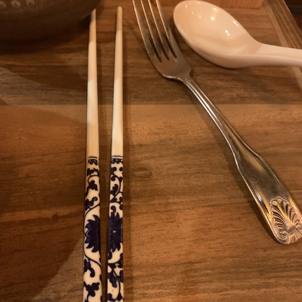 Pho Vietnamese Restaurant - Porcelain chopsticks make this impossible! It's like holding a slick noodle! - Vietnamese Near Me - Gresham, Oregon