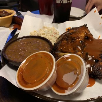 Phil's BBQ - Full rack ribs with baked beans and mac salad - Barbeque Near Me - San Diego, California