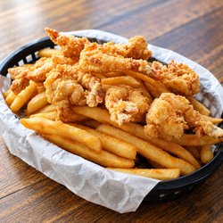 Red Crab Juicy Seafood - Golden fried crab legs piled over crispy fries--crunchy, savory, and made for seafood lovers craving a serious bite.