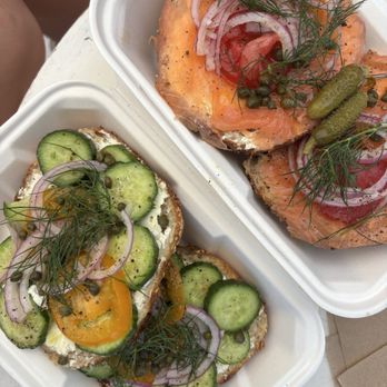 Courage Bagels - Hand Sliced Smoked Salmon Bagel on Everything Bagel, Run It Thru the Garden Bagel on Sea Salt Sesame Bagel - Bagels Near Me - Los Angeles, California Courage Bagels - Hand Sliced Smoked Salmon Bagel on Everything Bagel, Run It Thru the Garden Bagel on Sea Salt Sesame Bagel - Bagels Near Me - Los Angeles, California