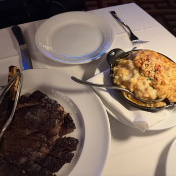 Oscar's Steakhouse - rib eye amd lobster mac and cheese - Steakhouses Near Me - Las Vegas, Nevada