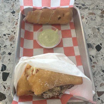 Milly's Empanada Factory - Empanada pabellon & guava & cheese tequeno - Venezuelan Near Me - Miami, Florida