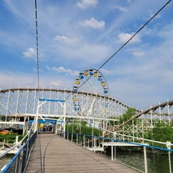 Indiana Beach Amusement Park - Ferris wheel and roll coaster view