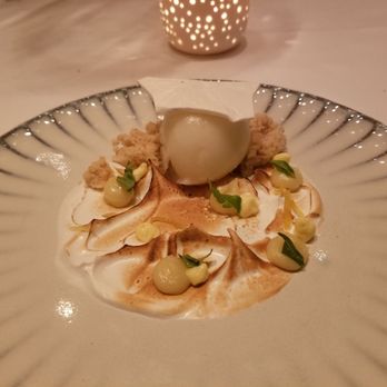 Frasca Food and Wine - Meringue, yuzu sorbet, curd (Limone) - Italian Near Me - Boulder, Colorado Frasca Food and Wine - Meringue, yuzu sorbet, curd (Limone) - Italian Near Me - Boulder, Colorado