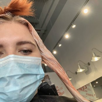 Hair Color Bar - During the bleaching process - Hair Salons Near Me - Chattanooga, Tennessee