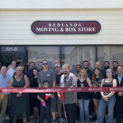Redlands Moving And Box Store - Grand opening Ribbon cutting - with Chamber and friends from the county of San Bernardino