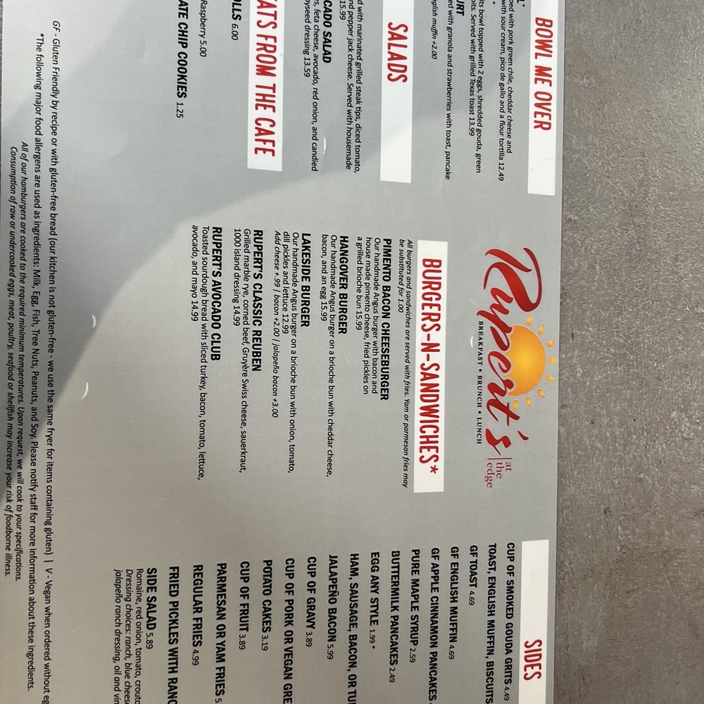 Ruperts at the Edge - Menu - Breakfast & Brunch Near Me - Edgewater, Colorado Ruperts at the Edge - Menu - Breakfast & Brunch Near Me - Edgewater, Colorado