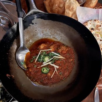 Khan Saab Desi Craft Kitchen - Bhindi Masala and Chola Battura - Pakistani Near Me - Fullerton, California