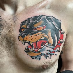 Redbird Electric Tattooing - American Traditional doggy by Brian!