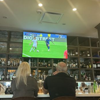 Santorini by Georgios - FIFA game screens in every sitting direction - Greek Near Me - Miami Beach, Florida Santorini by Georgios - FIFA game screens in every sitting direction - Greek Near Me - Miami Beach, Florida