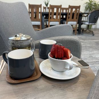 Cafe Sapientia - Tea for two and fruit bowl - Coffee & Tea Near Me - Oak Park, California Cafe Sapientia - Tea for two and fruit bowl - Coffee & Tea Near Me - Oak Park, California