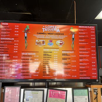 Lopez Taqueria - Menu - Mexican Near Me - Sunnyvale, California Lopez Taqueria - Menu - Mexican Near Me - Sunnyvale, California