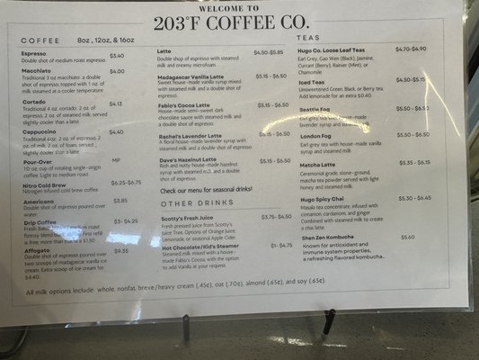 Menu photo 6 203º Fahrenheit Coffee Kirkland, WA