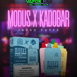 Vapor Hub Suwanee - 10,000 puffs of smooth, flavorful clouds with the Modus X KadoBar--this is vaping at its best!