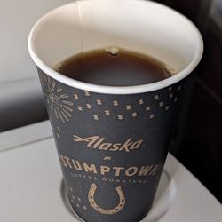 Alaska Airlines - Complimentary coffee