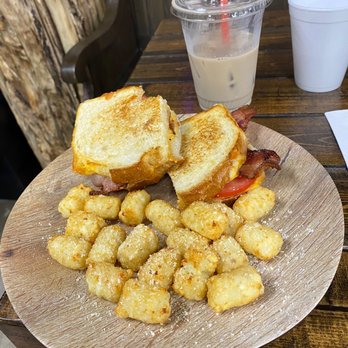 Bite Bistro - a sandwich and tater tots on a plate - Coffee & Tea Near Me - Dallas, Texas Bite Bistro - a sandwich and tater tots on a plate - Coffee & Tea Near Me - Dallas, Texas
