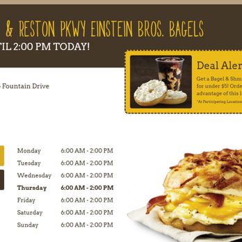 Einstein Bros. Bagels - Bagels Near Me - Reston, Virginia Einstein Bros. Bagels - Bagels Near Me - Reston, Virginia